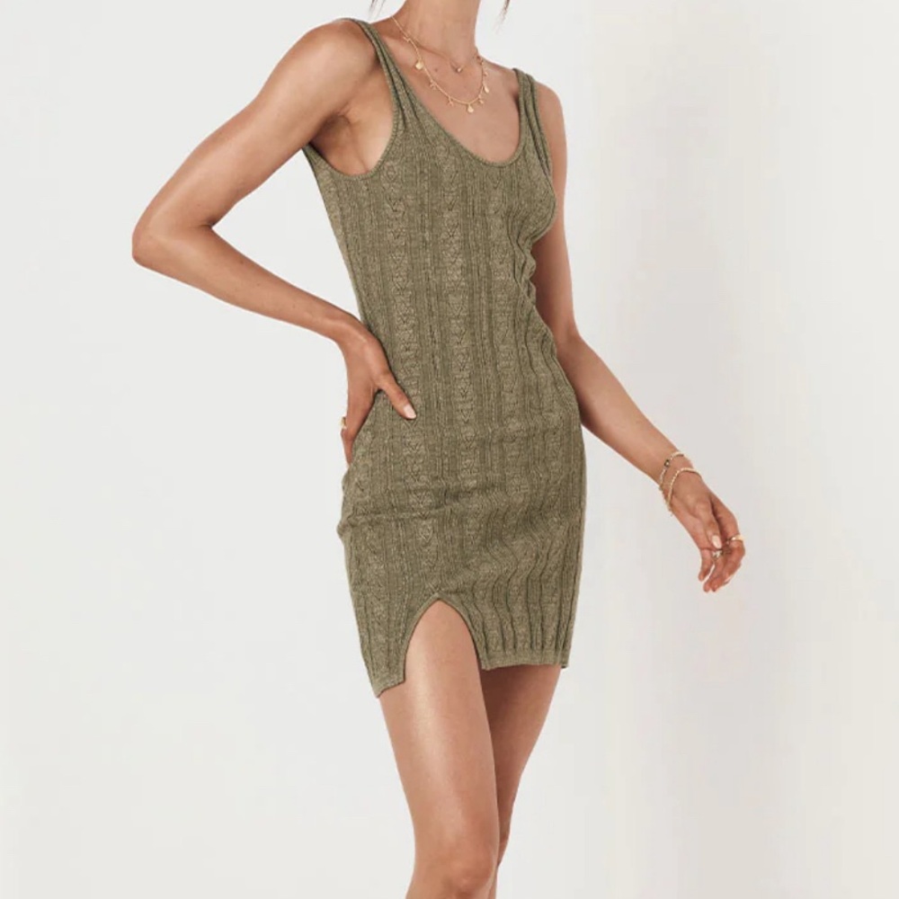 Spell Frenchie rib mini dress